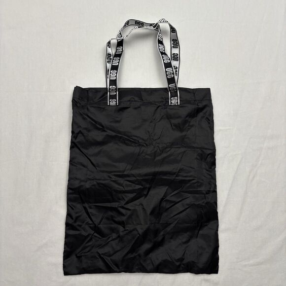UGG Packable Tote Bag Black White Logo Print - Picture 2 of 9